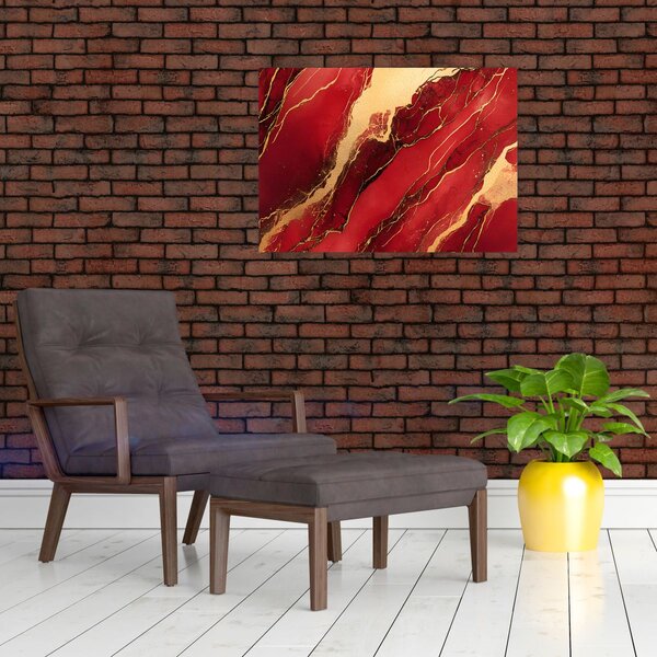 Kép - Vörös-arany márvány (70x50 cm)