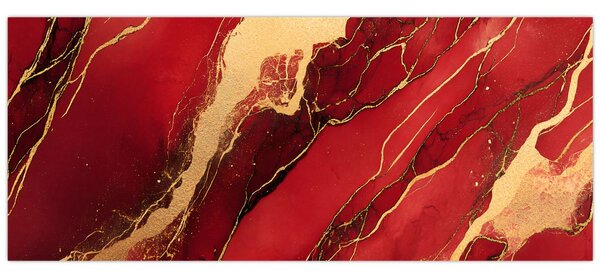 Kép - Vörös-arany márvány (120x50 cm)