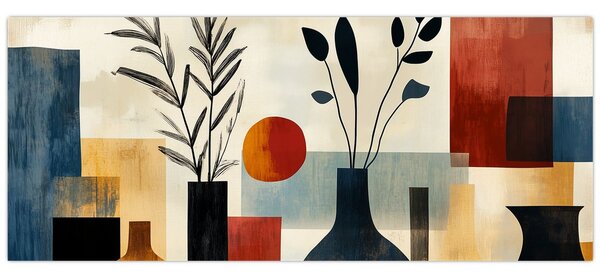 Kép - Kubista vázák (120x50 cm)
