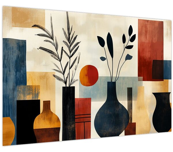 Kép - Kubista vázák (90x60 cm)
