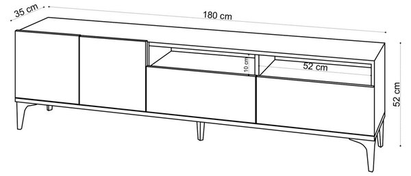 Ross TV-állvány, 180 cm
