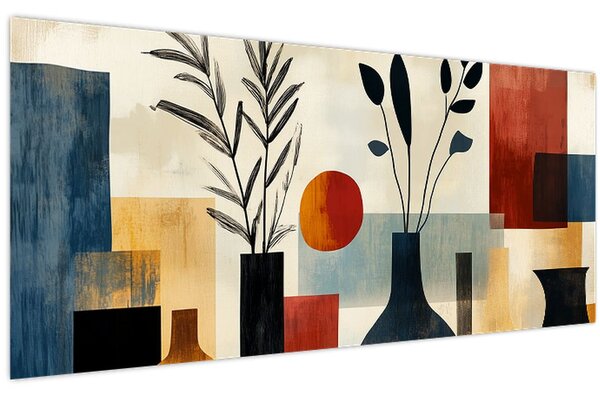 Kép - Kubista vázák (120x50 cm)