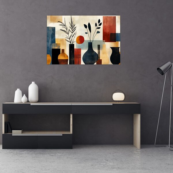 Kép - Kubista vázák (90x60 cm)