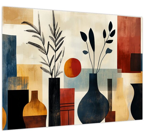 Kép - Kubista vázák (70x50 cm)