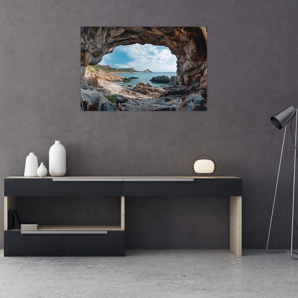 Kép - Barlang a tenger mellett (90x60 cm)
