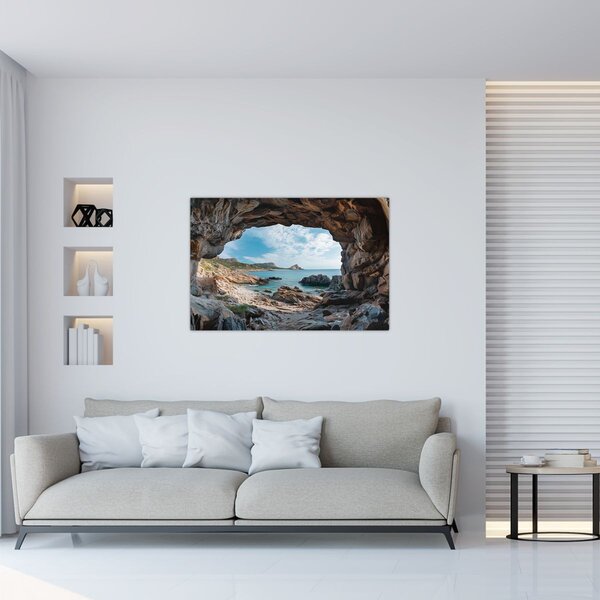 Kép - Barlang a tenger mellett (90x60 cm)