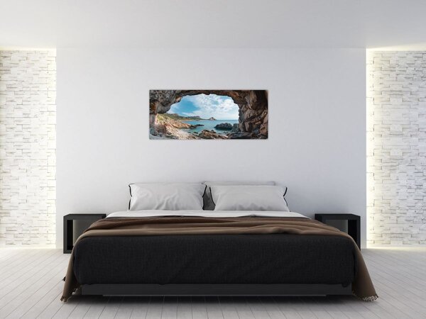 Kép - Barlang a tenger mellett (120x50 cm)