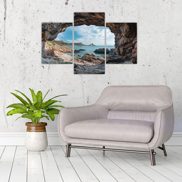 Kép - Barlang a tenger mellett (90x60 cm)