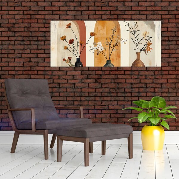 Kép - Vázák boltívekben (120x50 cm)