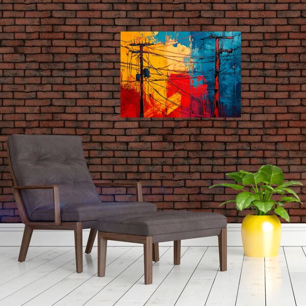 Kép - Absztrakt elektromos vezetékek (70x50 cm)