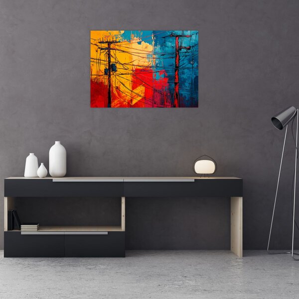 Kép - Absztrakt elektromos vezetékek (70x50 cm)