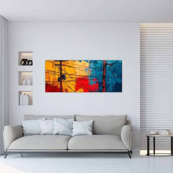 Kép - Absztrakt elektromos vezetékek (120x50 cm)