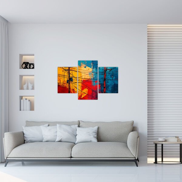 Kép - Absztrakt elektromos vezetékek (90x60 cm)