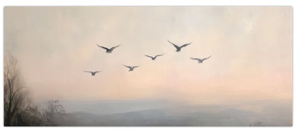 Kép - Madárcsapat (120x50 cm)