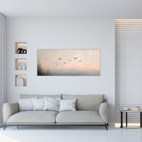 Kép - Madárcsapat (120x50 cm)