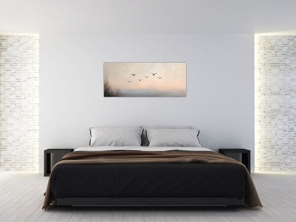 Kép - Madárcsapat (120x50 cm)