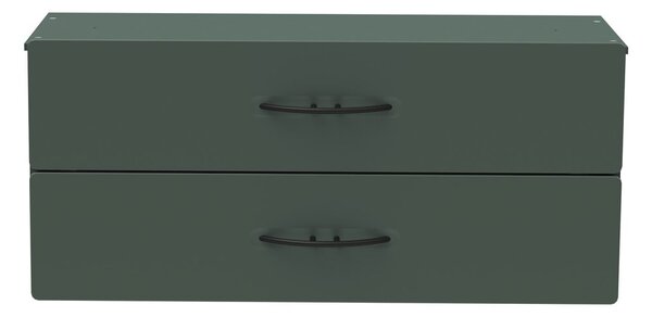 Sötétzöld fiókos modul 80x36 cm Dakota - Tenzo