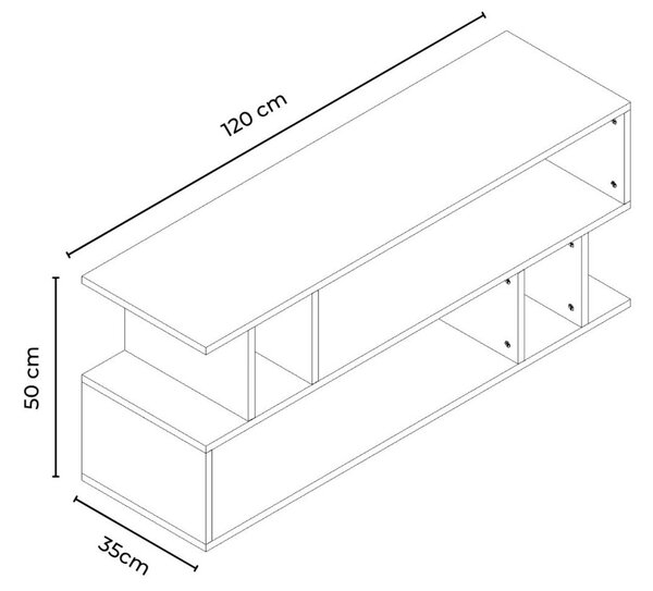 Selya TV-állvány, fehér, 120 cm