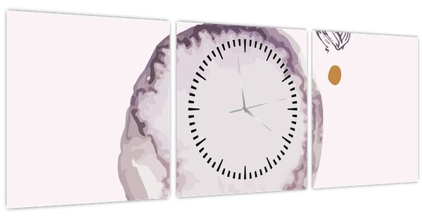 Kép - Lila minimalizmus N⁰4 (órával) (90x30 cm)