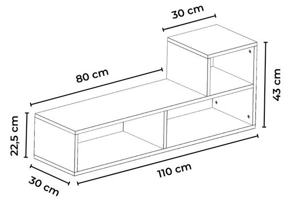 Bucak TV-állvány, 110 cm