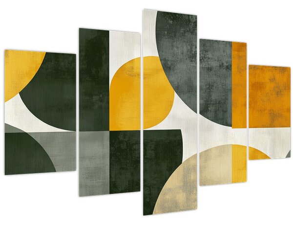 Kép - Olívazöld absztrakció (150x105 cm)