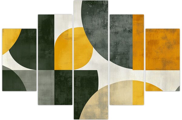 Kép - Olívazöld absztrakció (150x105 cm)