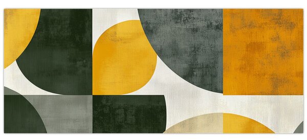 Kép - Olívazöld absztrakció (120x50 cm)