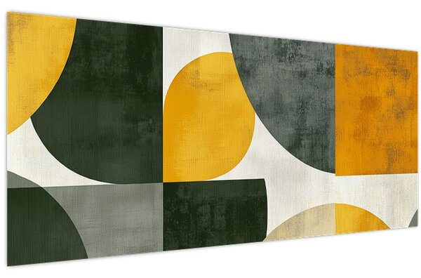 Kép - Olívazöld absztrakció (120x50 cm)