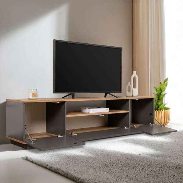 Veramont TV-állvány, antracit-atlanti fenyő, 180 cm