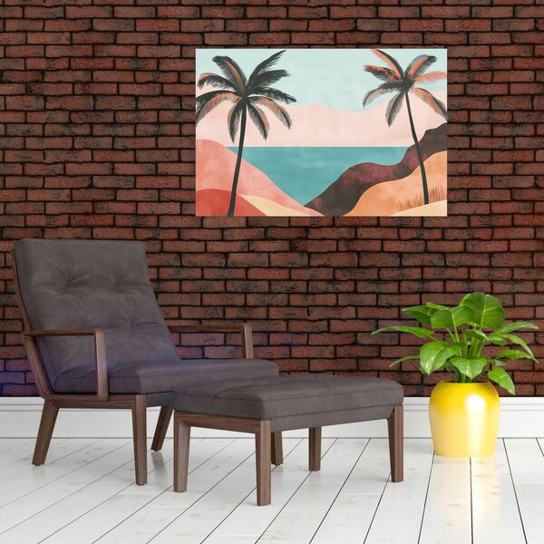 Kép - Pálmafák a tengernél (90x60 cm)