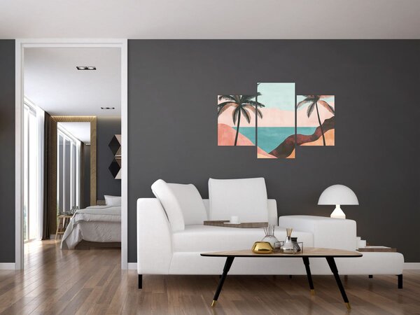 Kép - Pálmafák a tengernél (90x60 cm)