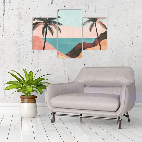 Kép - Pálmafák a tengernél (90x60 cm)
