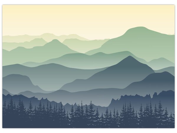 Kép - Forest Mountain (70x50 cm)