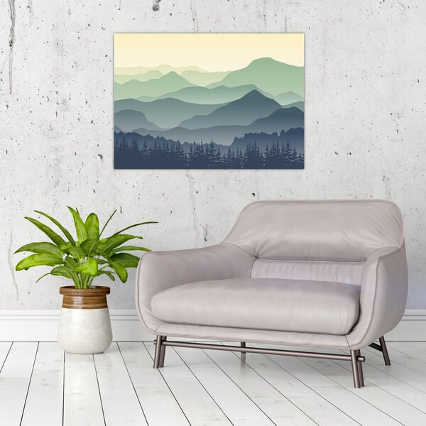 Kép - Forest Mountain (70x50 cm)