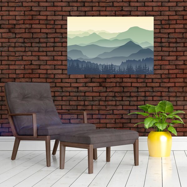 Kép - Forest Mountain (90x60 cm)