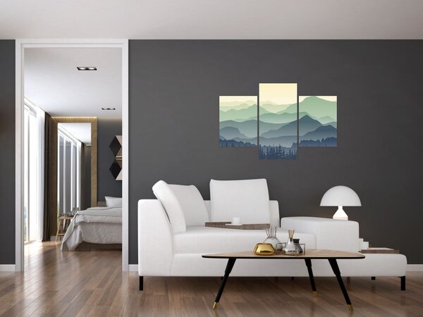 Kép - Forest Mountain (90x60 cm)