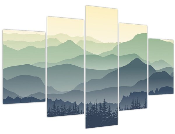 Kép - Forest Mountain (150x105 cm)