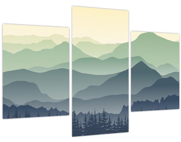 Kép - Forest Mountain (90x60 cm)