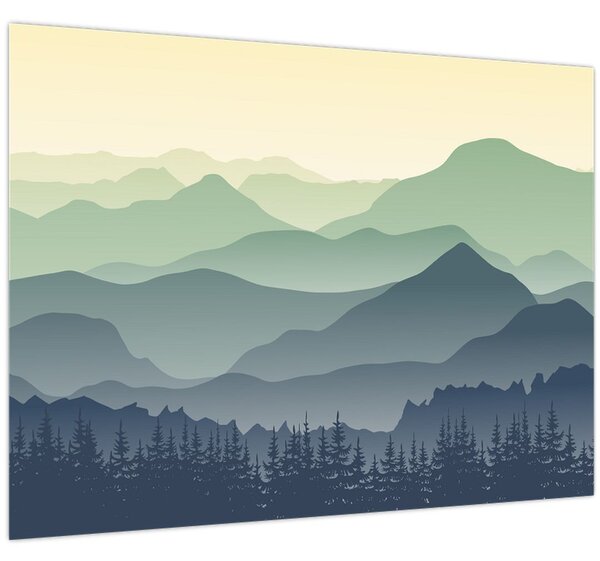 Kép - Forest Mountain (70x50 cm)