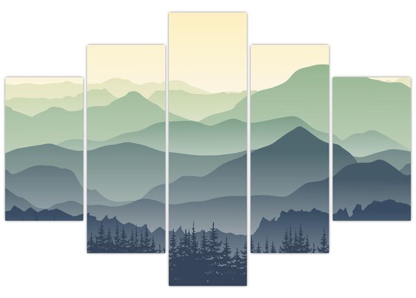 Kép - Forest Mountain (150x105 cm)