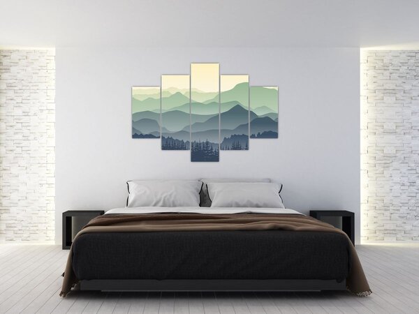 Kép - Forest Mountain (150x105 cm)