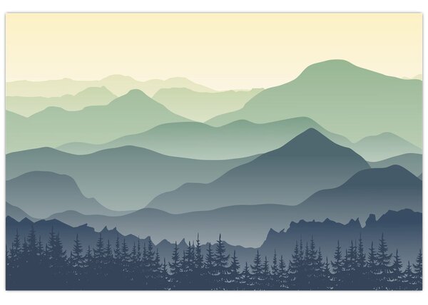 Kép - Forest Mountain (90x60 cm)