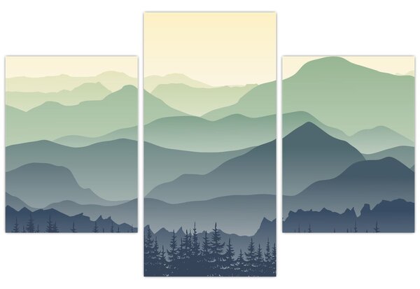 Kép - Forest Mountain (90x60 cm)
