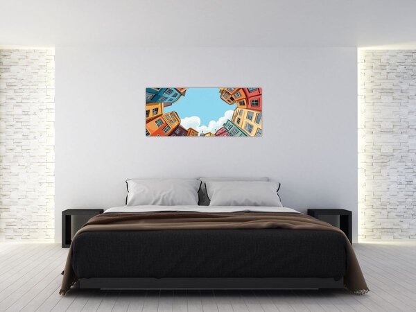 Kép - Házak között (120x50 cm)