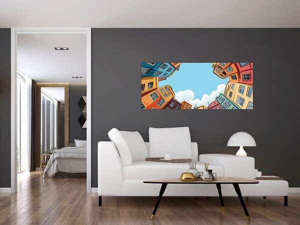 Kép - Házak között (120x50 cm)