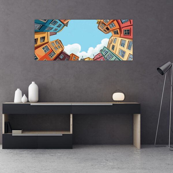 Kép - Házak között (120x50 cm)