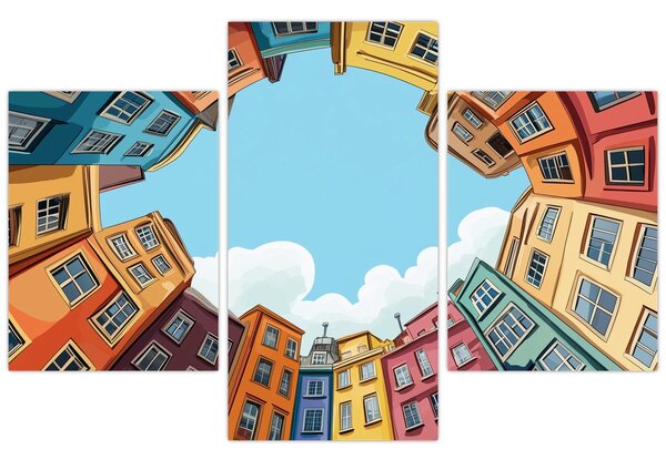 Kép - Házak között (90x60 cm)