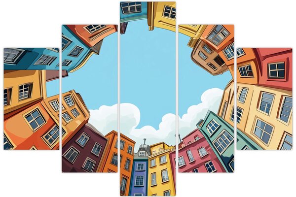 Kép - Házak között (150x105 cm)
