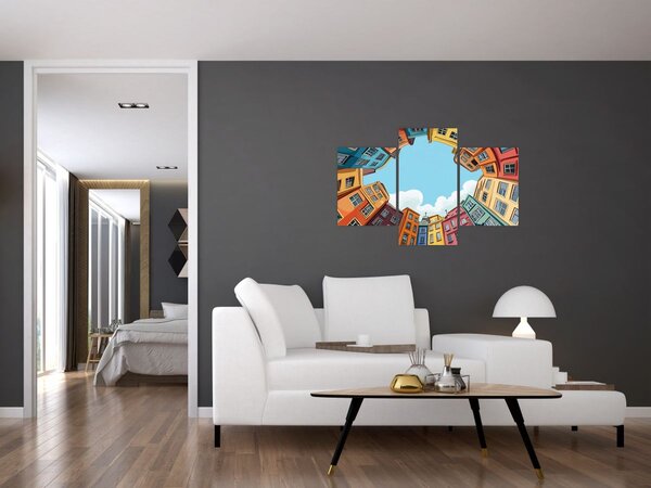 Kép - Házak között (90x60 cm)