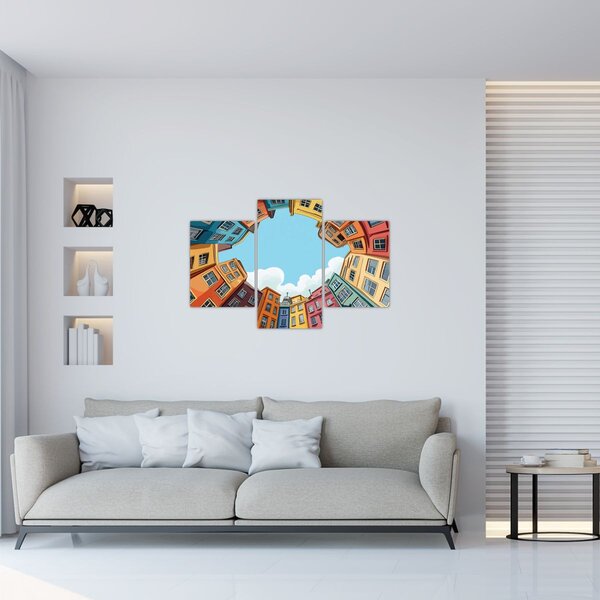 Kép - Házak között (90x60 cm)